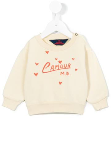 The Animals Observatory - L'amour Print Sweatshirt - Kids - Cotton - 18 Mth, Pink/purple