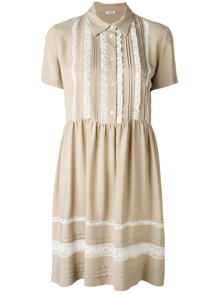 P.a.r.o.s.h. Anja Dress, Women's, Nude/neutrals, Acetate/silk/cotton/polyamide
