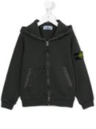 Stone Island Kids Logo Patch Hoodie, Boy's, Size: 8 Yrs, Grey