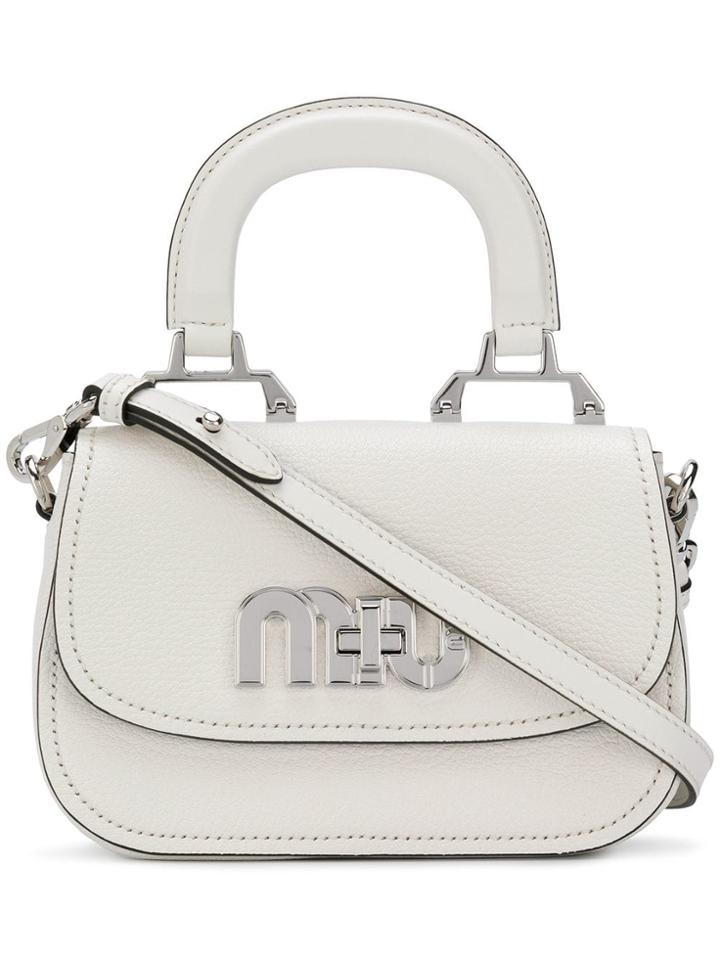Miu Miu Madras Crossbody Bag - White