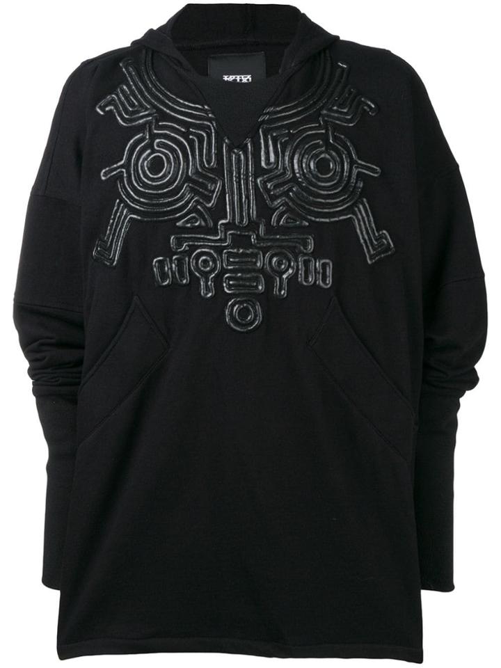 Ktz Oversized Corded Hoodie - Black