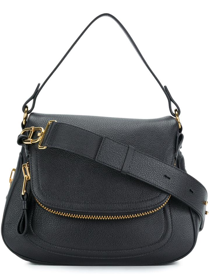 Tom Ford Foldover Shoulder Bag - Black