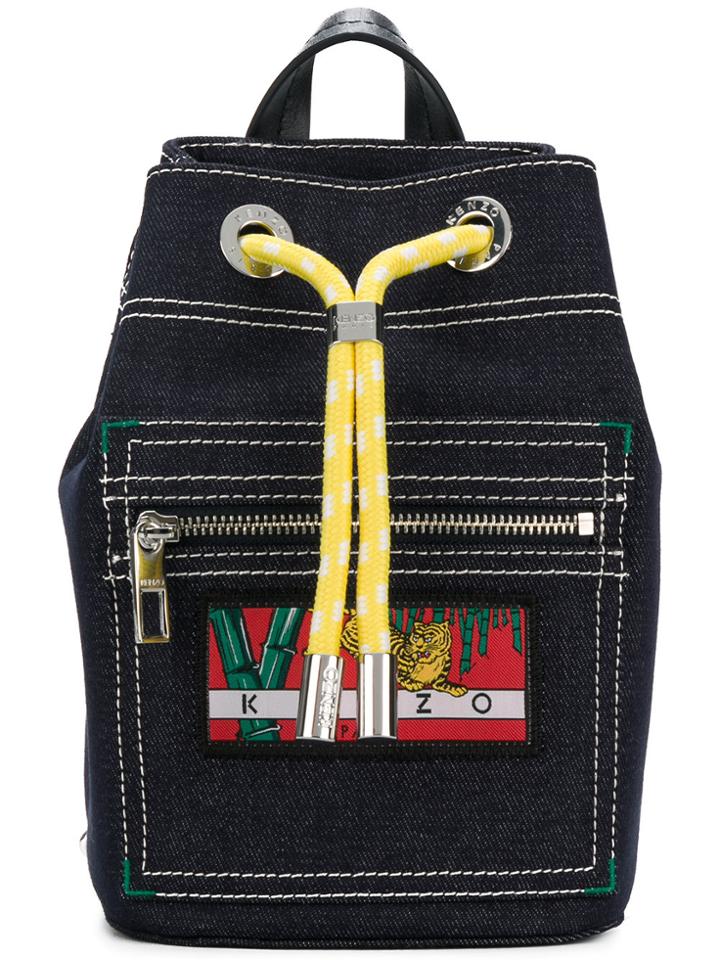 Kenzo Mini Denim Backpack - Blue
