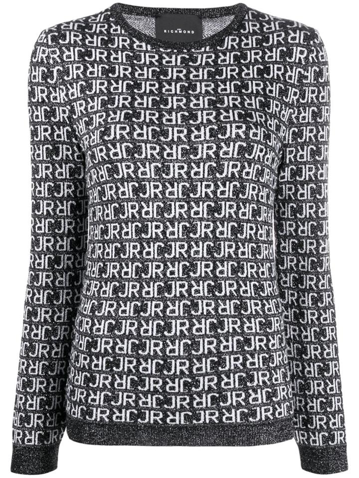 John Richmond Knitted Logo Jumper - Black