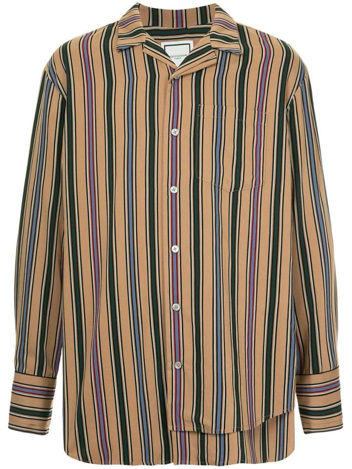 Wooyoungmi Standard Striped Shirt - Brown