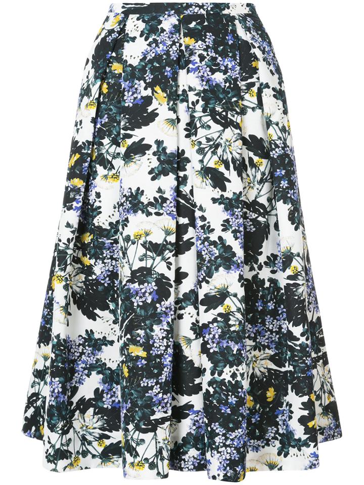 Erdem Ina Floral Skirt - White