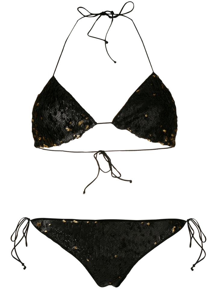 Oseree Sequined Bikini - Black