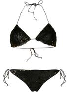 Oseree Sequined Bikini - Black