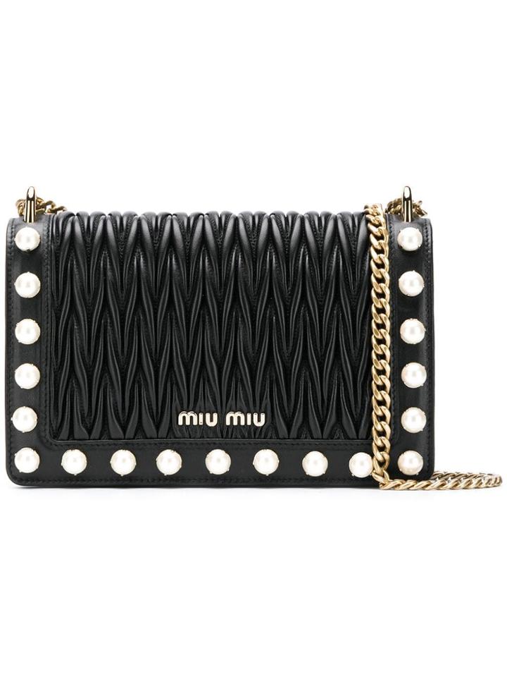 Miu Miu Chain Shoulder Bag - Black