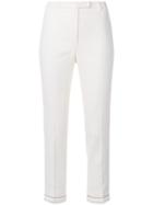 's Max Mara Embroidered Raw Hem Trousers - Neutrals