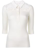 See By Chloé Floral Lace-panelled Top - White