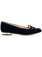 Charlotte Olympia Kitty Ballerina Shoes - Blue