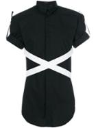 Unconditional - Cross Strap Shirt - Men - Cotton - Xs, Black, Cotton