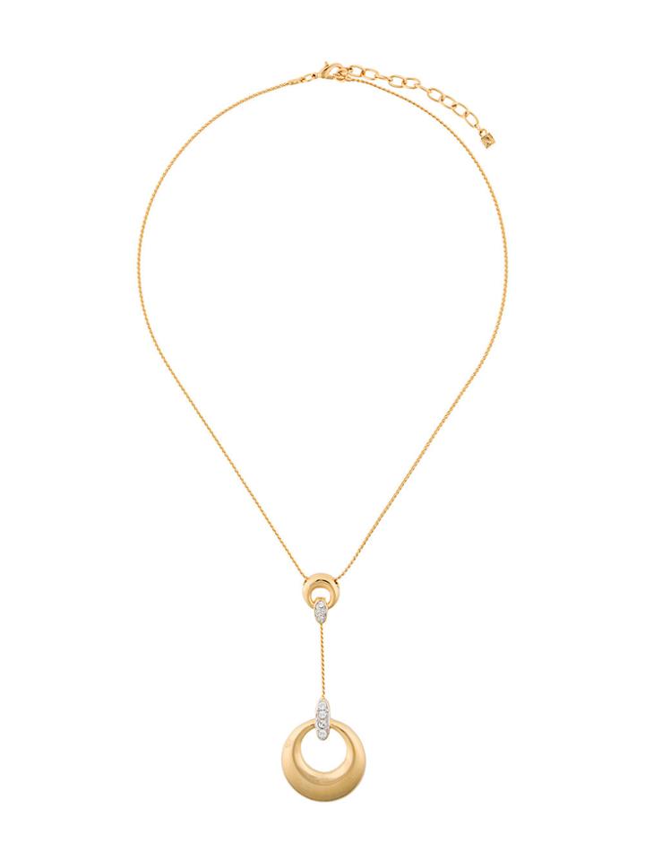 Nina Ricci Vintage 1980s Vintage Nina Ricci Circle Pendant - Metallic