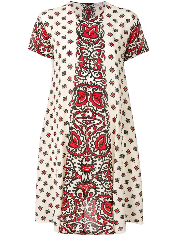 Red Valentino Printed Flared Dress - Multicolour