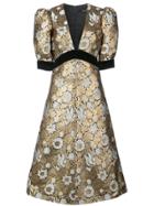 Jill Stuart Floral Print V-neck Dress - Yellow & Orange