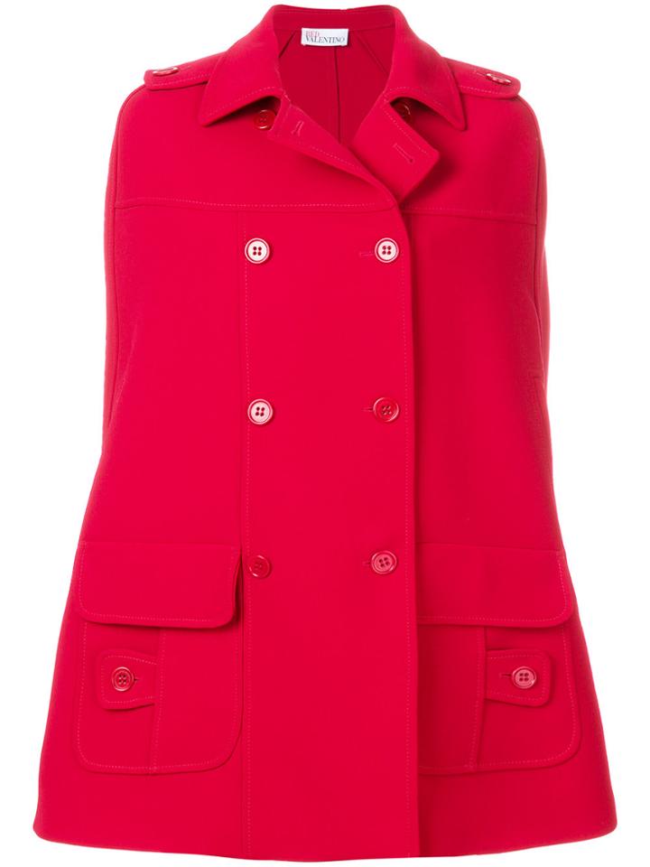 Red Valentino Double Breasted Cape