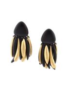 Monies Long Bead Tassel Clip-on Earrings