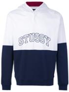 Stussy - Striped Hooded Sweatshirt - Men - Cotton - L, White, Cotton