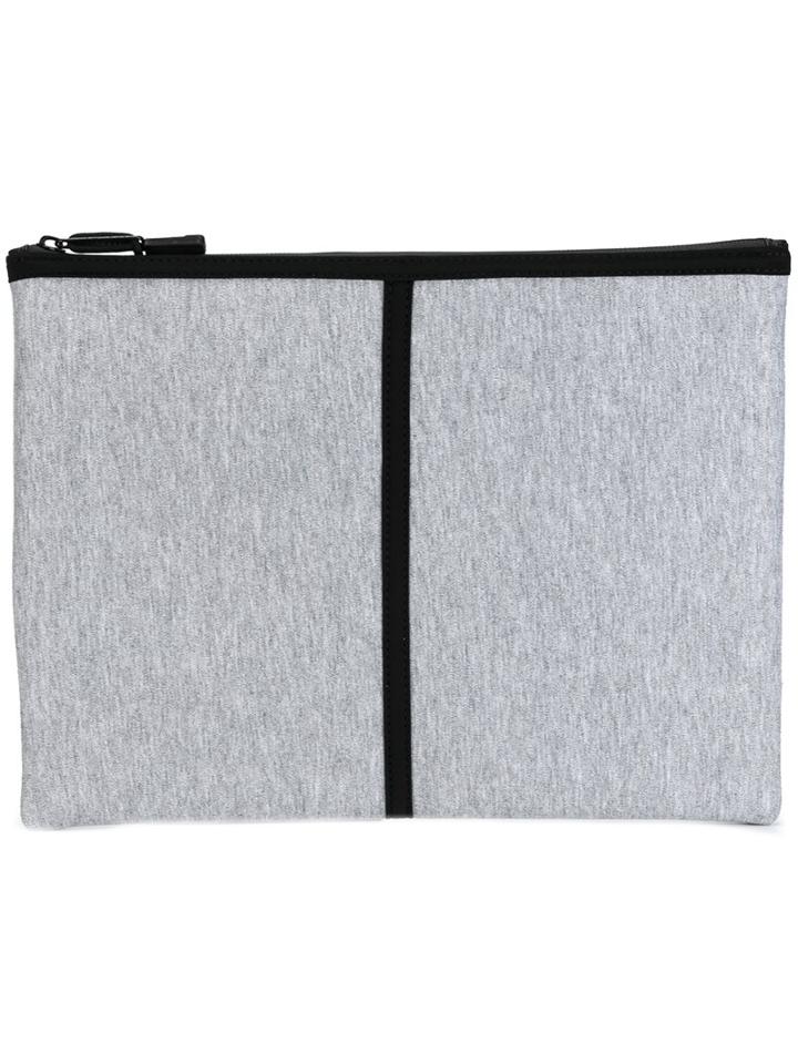 Herschel Supply Co. Stripe Detailing Clutch, Adult Unisex, Grey, Neoprene