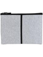 Herschel Supply Co. Stripe Detailing Clutch, Adult Unisex, Grey, Neoprene