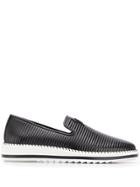 Giuseppe Zanotti Ribbed Slippers - Black