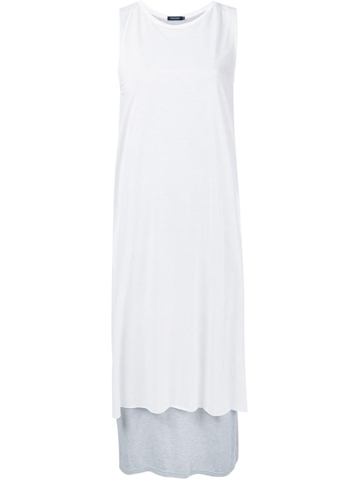 Loveless Long Layered Tank Dress - White