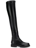 Anna F. Knee High Boots - Black