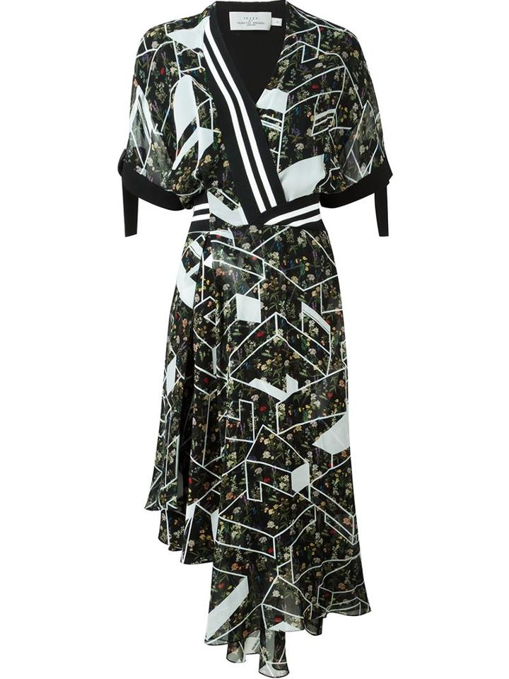 Preen By Thornton Bregazzi Geometric Print Wrap Dress