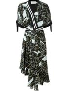 Preen By Thornton Bregazzi Geometric Print Wrap Dress