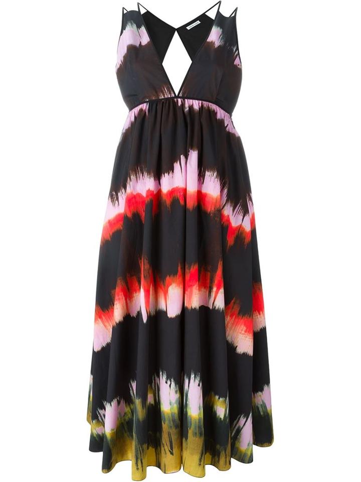 Tomas Maier Dip Dye Back Panel Pleated Dress