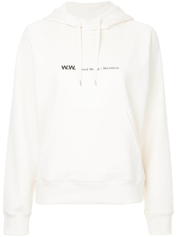 Wood Wood W.w. Hoodie - White