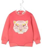 Stella Mccartney Kids 'reeve' Tiger Print Sweatshirt, Girl's, Size: 6 Yrs, Yellow/orange
