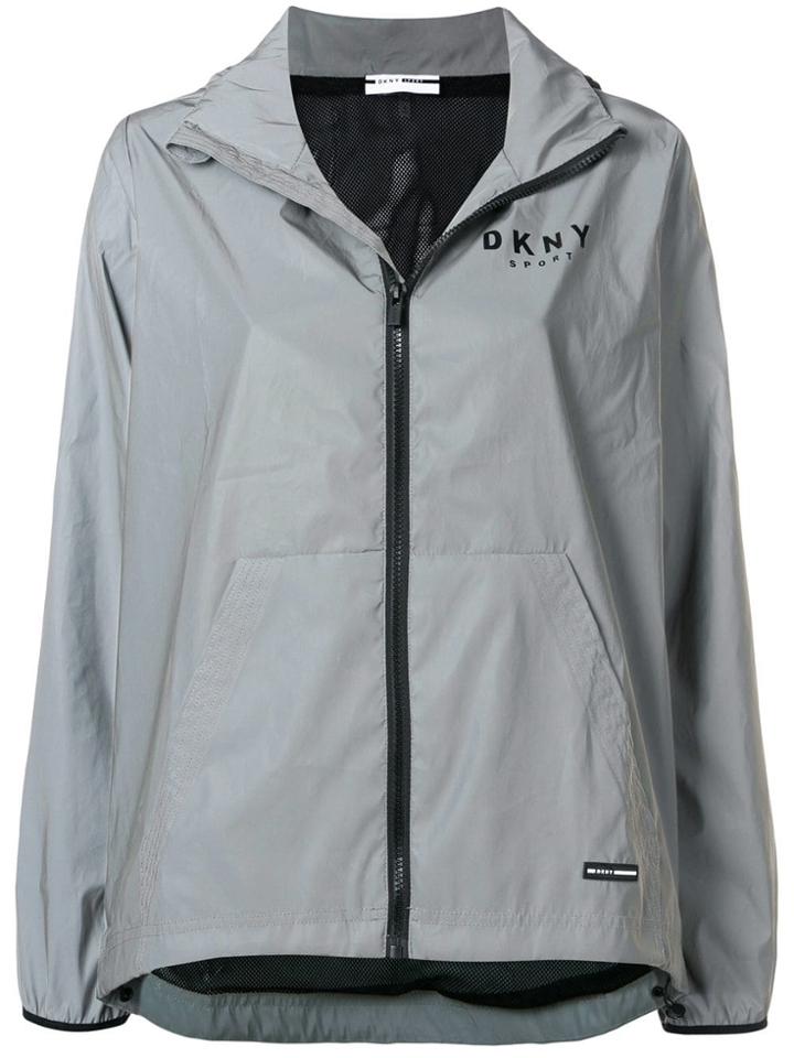 Donna Karan Reflective Convertible Jacket - Silver