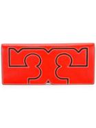 Tory Burch Logo Motif Clutch, Women's, Red, Leather