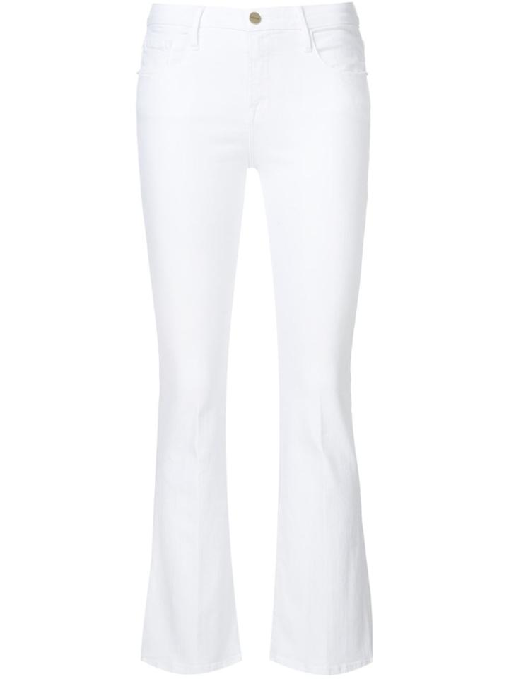 Frame Denim 'le Crop' Boot-cut Jeans - White