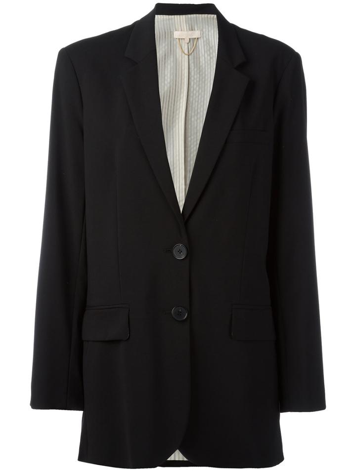 Vanessa Bruno - Long Blazer - Women - Spandex/elastane/acetate/viscose/wool - 38, Black, Spandex/elastane/acetate/viscose/wool