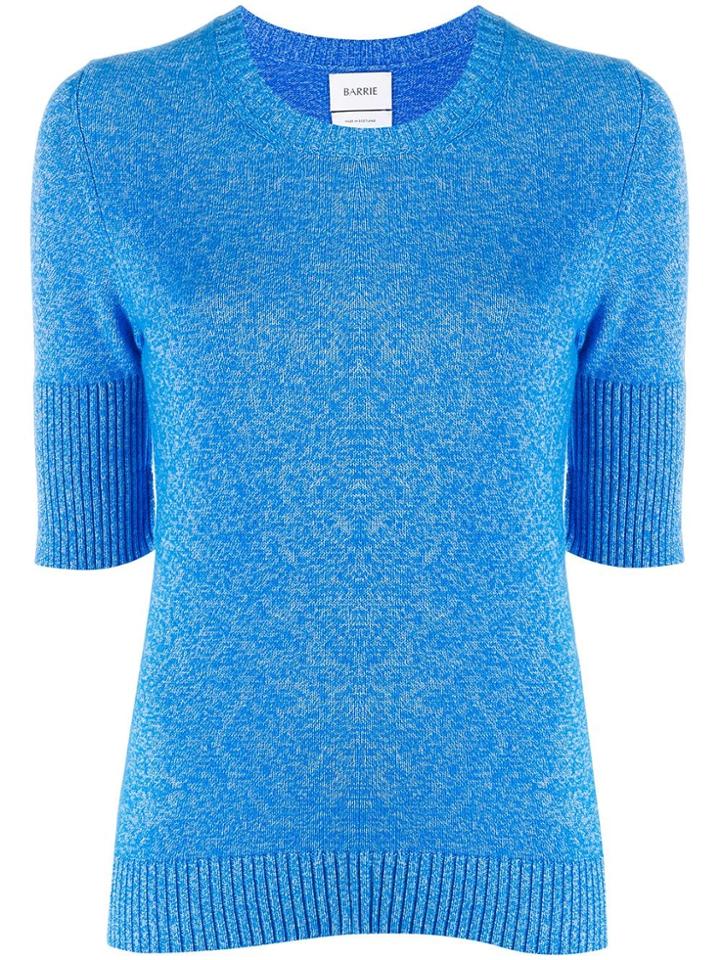 Barrie Knitted Plain T-shirt - Blue