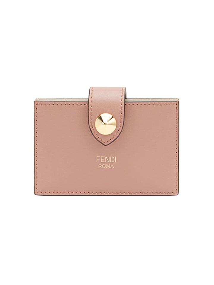Fendi Gusseted Card Holder - Pink