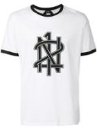 No21 Logo Print Ringer T-shirt - White