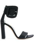 Casadei Woven Strap Sandals - Black
