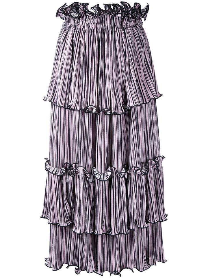 Romance Was Born Blossoming Pleat Skirt, Women's, Size: 10, Pink/purple, Polyester