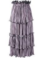 Romance Was Born Blossoming Pleat Skirt, Women's, Size: 10, Pink/purple, Polyester