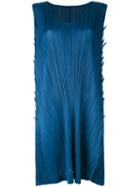 Pleats Please By Issey Miyake - Pleated Shift Dress - Women - Polyester - 3, Blue, Polyester