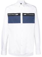 Les Hommes Urban Zip Detailed Shirt - White