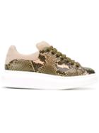 Alexander Mcqueen Extended Platform Sneakers, Women's, Size: 36, Green, Leather/suede/rubber