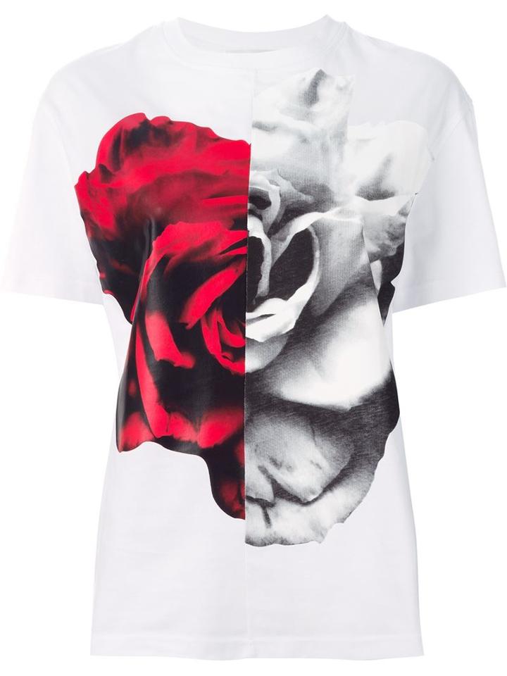 Mcq Alexander Mcqueen Split Rose Collage Print T-shirt