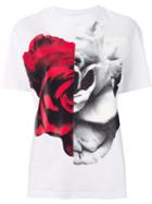 Mcq Alexander Mcqueen Split Rose Collage Print T-shirt