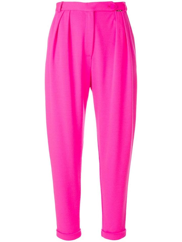 Styland Tapered Cropped Trousers - Pink