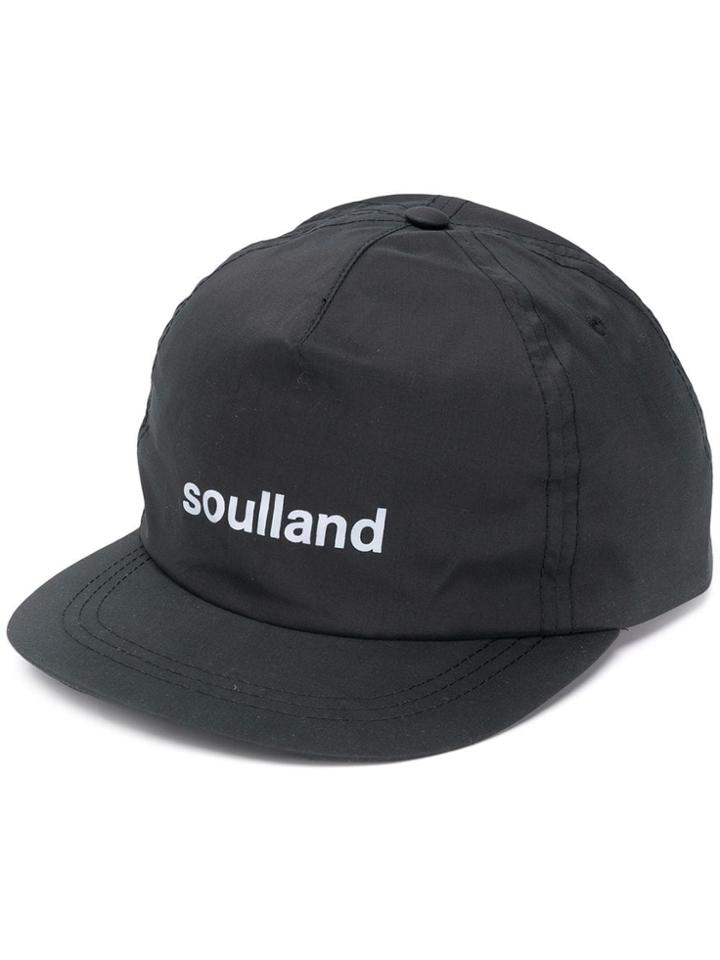 Soulland Logo Embroidered Cap - Black